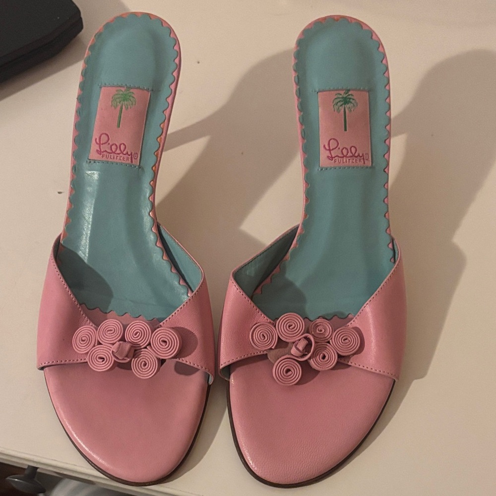 Lilly Pulitzer Pink and Blue Sandals